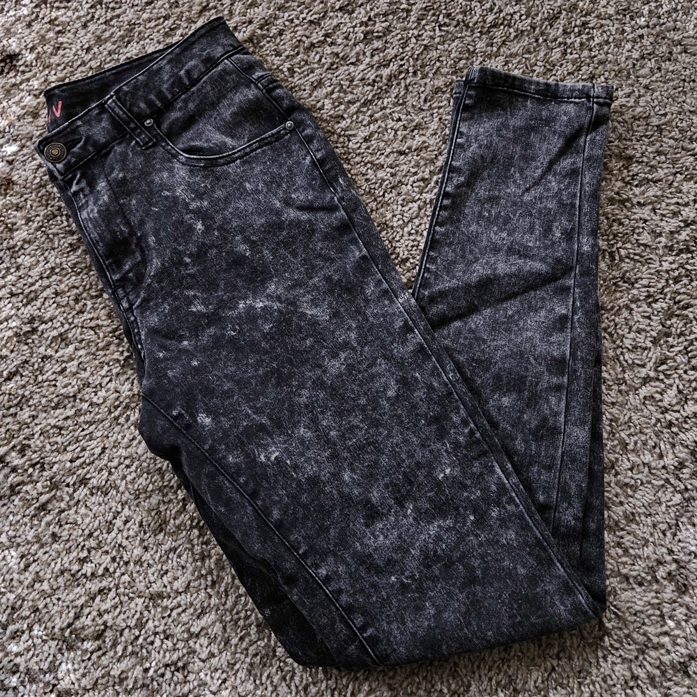 DeLiA*s Black Acid Wash Skinny Jeans Size 4